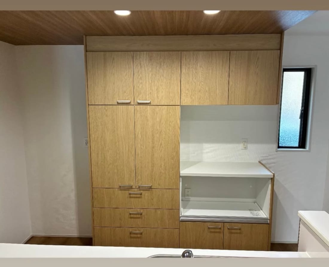 Cupboard after installation