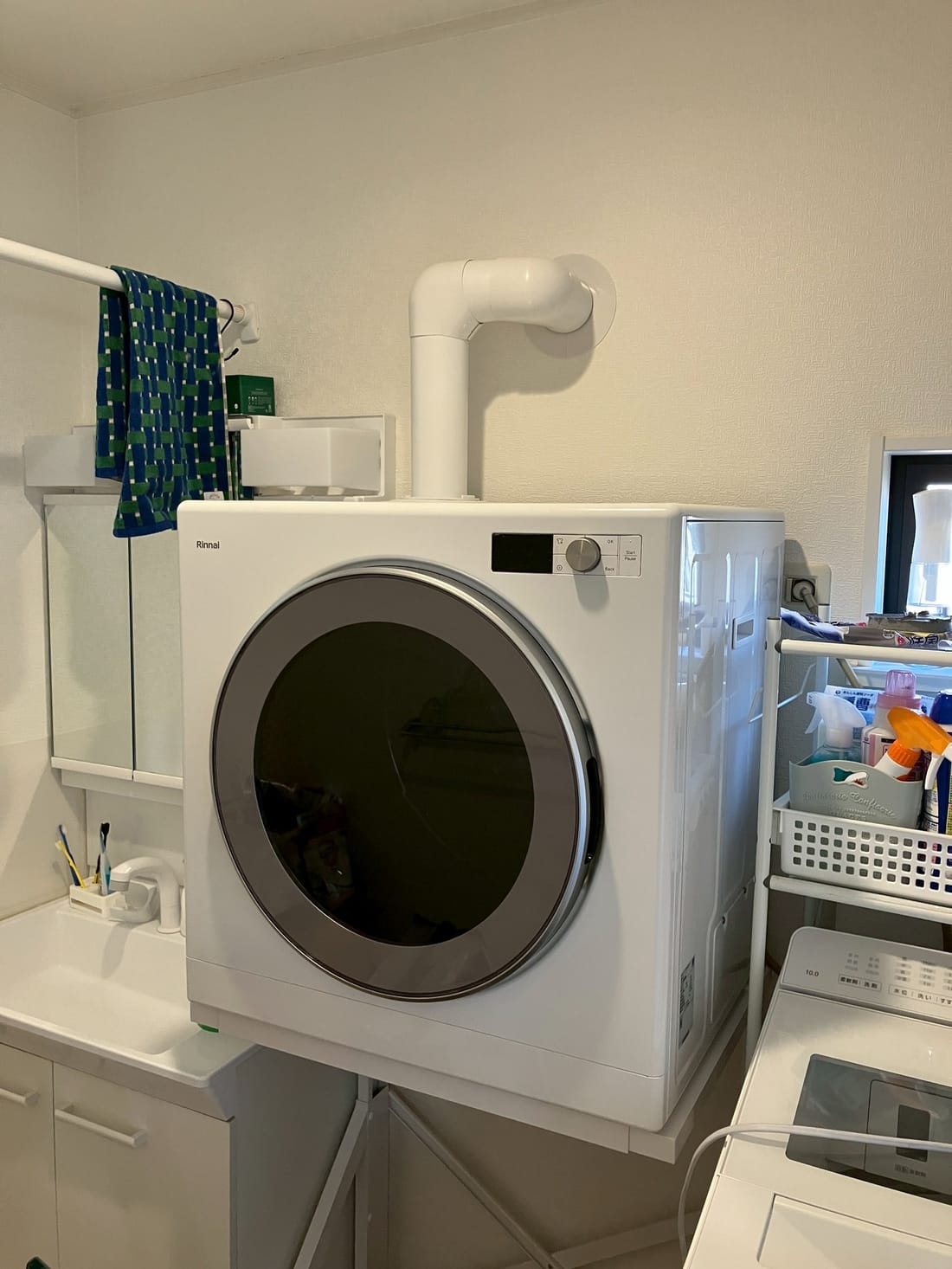 Gas clothes dryer after installation